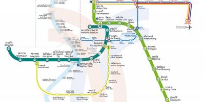 Mapa de trenes de la ciudad de Bangkok