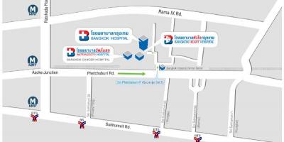Mapa de hospital de bangkok