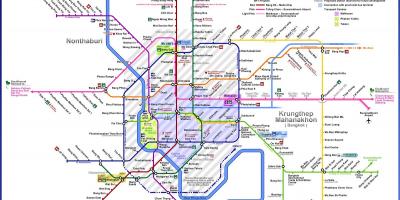 Bangkok mapa de ruta de autobús
