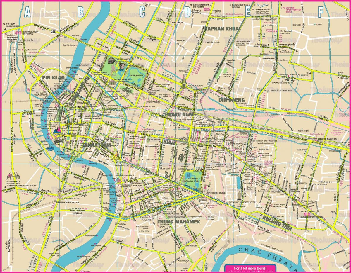 mapa de la ciudad de bangkok