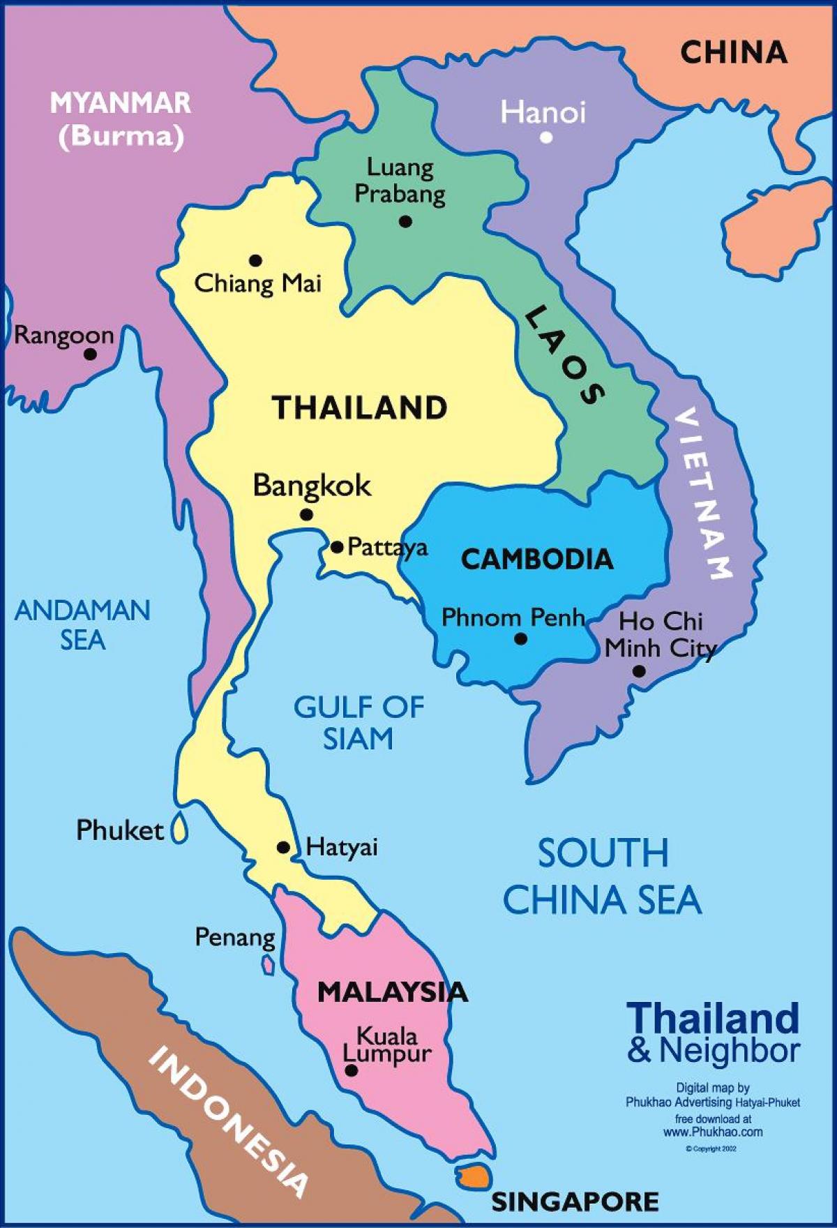 el mapa de bangkok