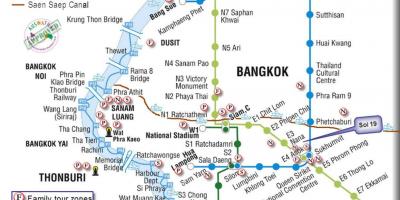 El transporte público de bangkok mapa