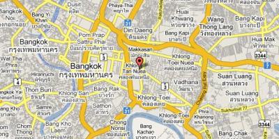 Mapa de la zona de sukhumvit de bangkok