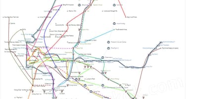 Mapa de ruta de autobús de bangkok