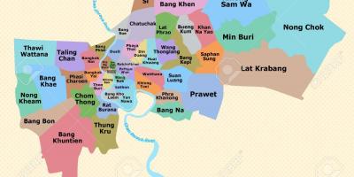 Mapa de distrito de bangkok