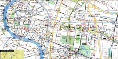 Bangkok mapa turístico inglés