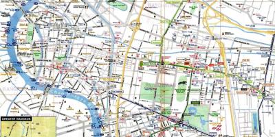 Bangkok mapa turístico inglés