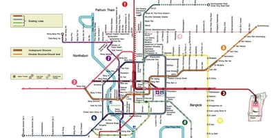 Bangkok estación de metro mapa
