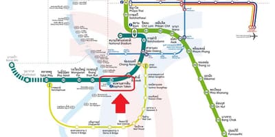 Mapa de saphan taksin bts station